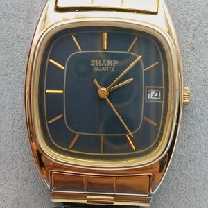 Vtg Sharp Quartz Analog Dial Casual 30mm Watch (D458) Rare Discontinued